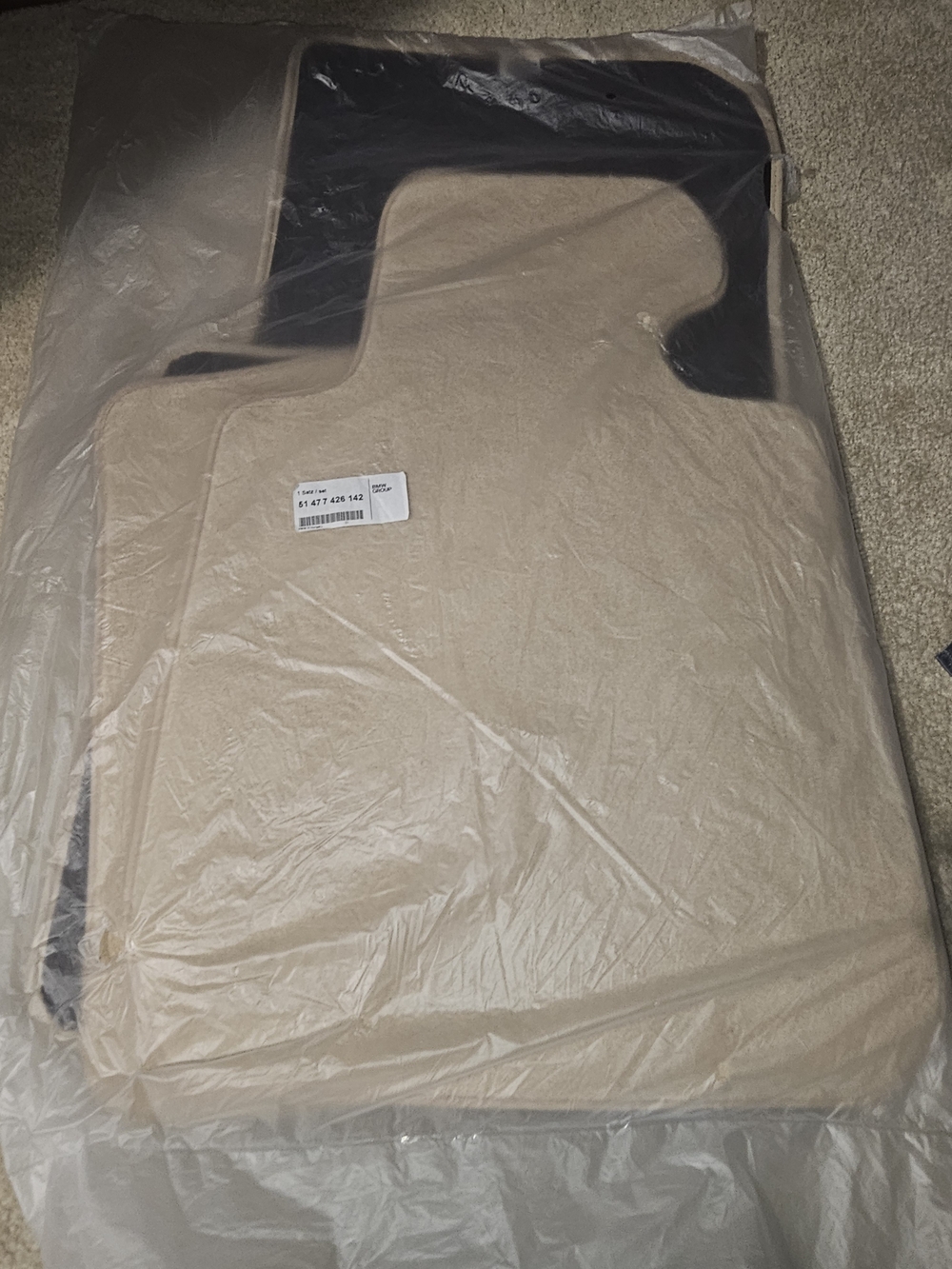BMW Beige Floor Mat Set with BMW Group Label